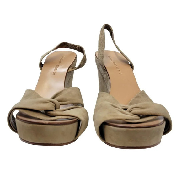 Diane Von Furstenberg Suede Slingback Wedges Size 9.5 - Picture 9 of 14